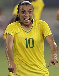 Marta no Santos de Pelé