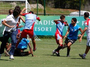 Briga em jogo treino da Portuguesa