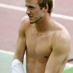 ENGLAND CAPTAIN BECKHAM PREPARES TO THROW HIS SHIRT INTO THE CROWD AFTER THE WORLD CUP MATCH AGAINST NIGERIA IN OSAKA